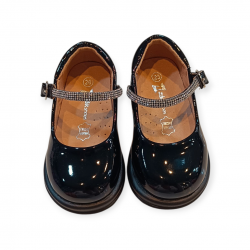 Zak Shoes μπαλαρίνα (20-27) μαύρη/λουστρίν SD12294
