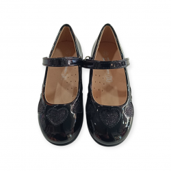 Zak Shoes μπαλαρίνα (28-35) μαύρη/λουστρίν SD12249
