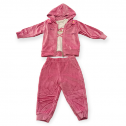 Sweet Junior σετ φόρμας 3 τμχ Βελουτέ φούξ SR1041 (12-36) μηνών.