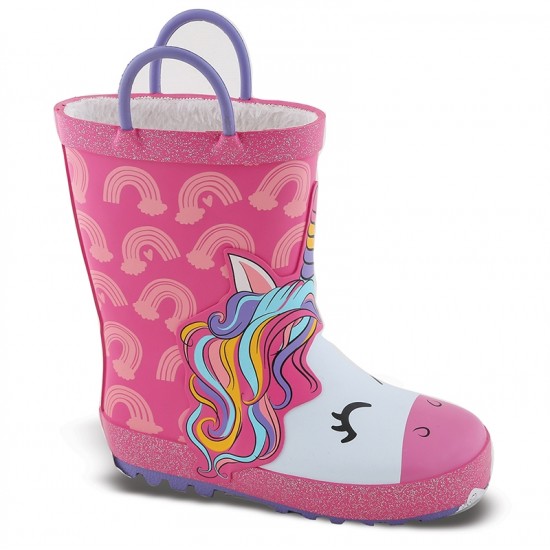 Zak shoes Γαλότσα Unicorn με γούνα Φούξ SD18005/18006