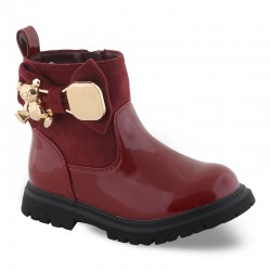 Zak shoes μποτάκι μπορντώ λουστρίνι SD12275