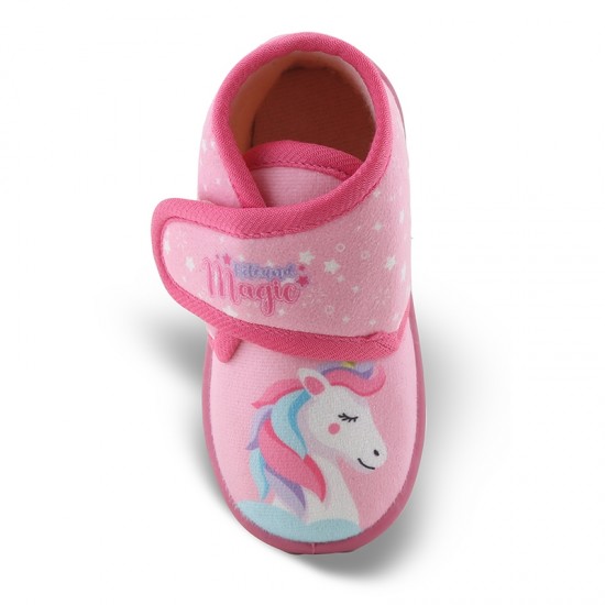 Zak shoes παντοφλάκια Unicorn SD42011 ροζ