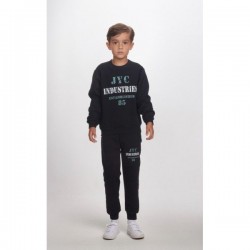 Παιδικό σετ φόρμας χειμερινό(φούτερ) για αγόρι 2τμχ Μαύρο 2564121 JOYCE (6-14 ΕΤΩΝ)