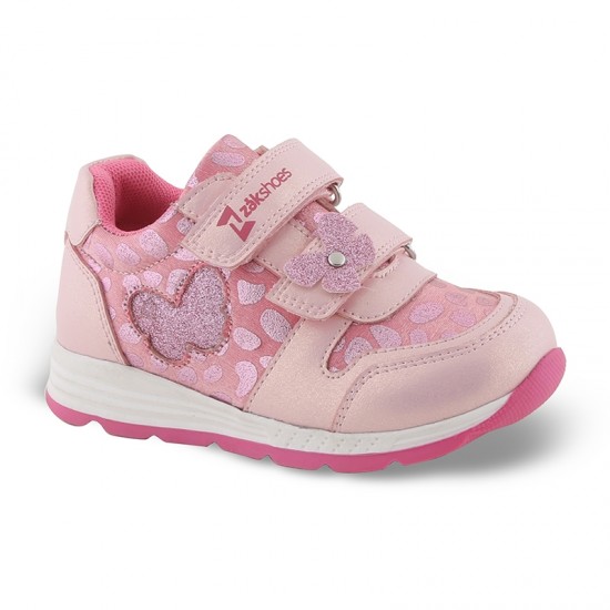 Zak παιδικά Sneakers με σκράτς ροζ SD29111