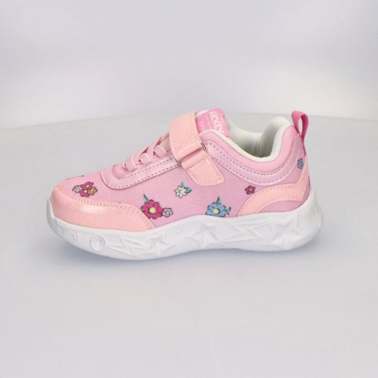  Minnie Mouse Παιδικά Sneakers με Σκρατς & Φωτάκια Ρόζ 2300007211