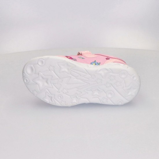  Minnie Mouse Παιδικά Sneakers με Σκρατς & Φωτάκια Ρόζ 2300007211