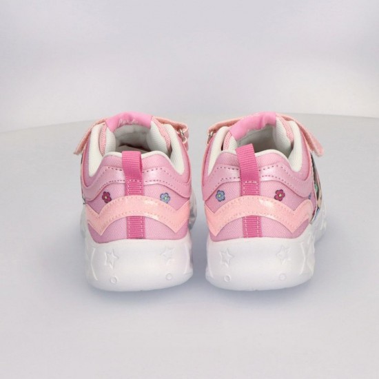  Minnie Mouse Παιδικά Sneakers με Σκρατς & Φωτάκια Ρόζ 2300007211