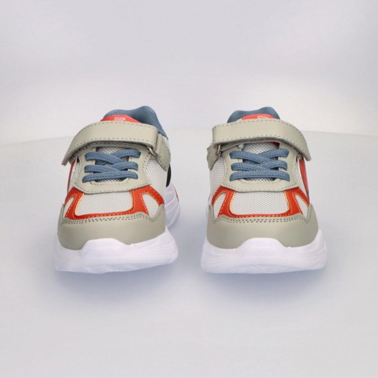 Disney Spiderman Παιδικά Sneakers με Σκρατς Γκρί 2300007216