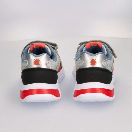 Disney Spiderman Παιδικά Sneakers με Σκρατς Γκρί 2300007216