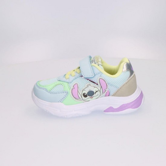 Disney Stitch Παιδικά Sneakers με Σκρατς  Γαλάζια 2300007217